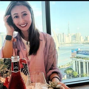 See Through Crepe Purple Long Sleeve Shirt